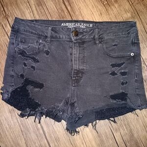 American Eagle Black Hi-Rise Shorts Sz 14